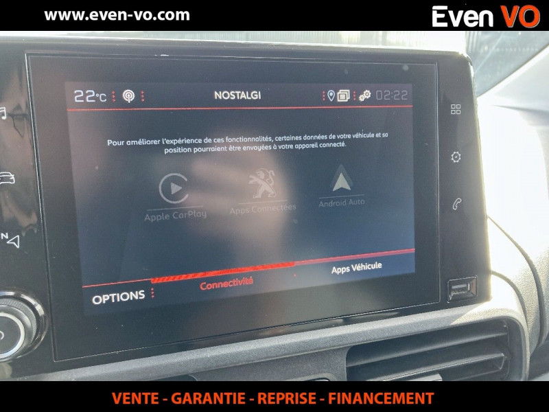 Photo 12 de l'offre de PEUGEOT PARTNER STANDARD 650KG BLUEHDI 100CH S&S BVM5 ASPHALT à 16500€ chez Even VO