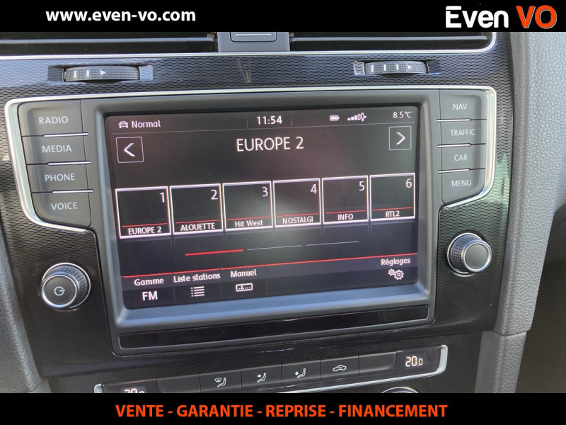 Photo 9 de l'offre de VOLKSWAGEN GOLF VII 2.0 TDI 184CH BLUEMOTION TECHNOLOGY FAP GTD DSG6 5P à 16500€ chez Even VO