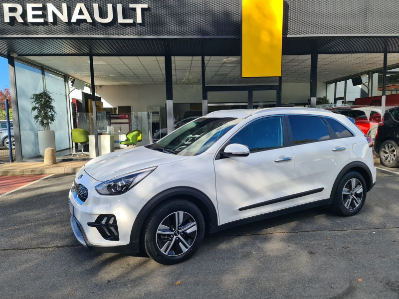 Kia NIRO 1.6 GDI 105CH ISG + ELECTRIQUE 43.5CH ACTIVE DCT6 Hybride BLANC Occasion à vendre