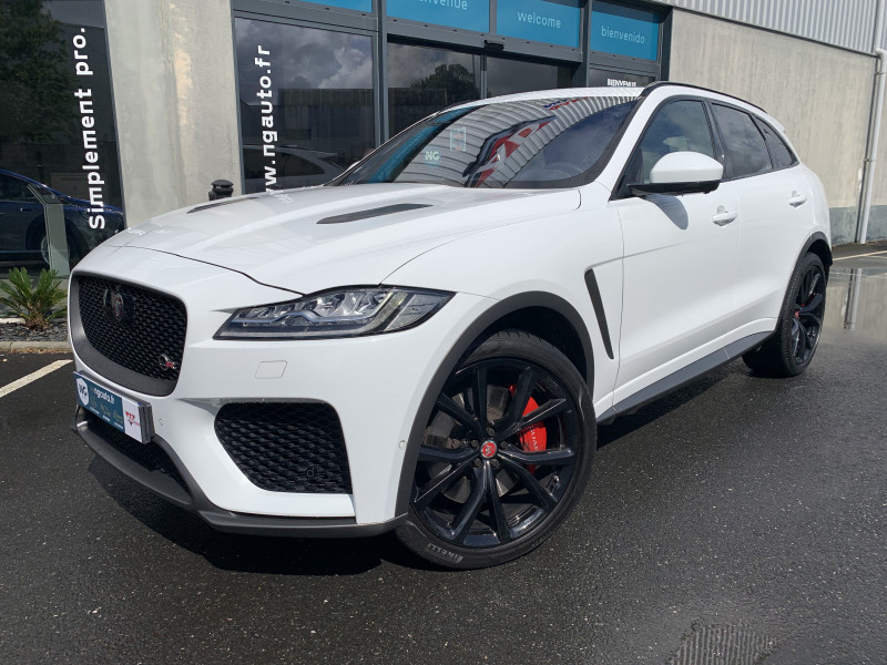 Jaguar F-PACE V8 - 550 ch  Supercharged AWD BVA8 SVR Essence sans plomb Blanc Occasion à vendre