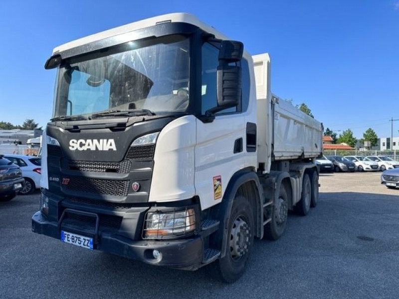 Scania G410 8X4  BI-BENNE Diesel BLANC Occasion à vendre