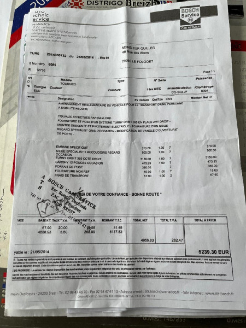 Photo 19 de l'offre de FORD TOURNEO CONNECT TPMR 1.8 TDCI 90CH FAP TREND EURO5 à 14990€ chez Vianor occasions