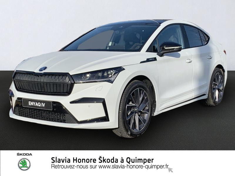 Photo 1 de l'offre de SKODA Enyaq Coupé iV Electrique 204ch Version 80 Sportline à 56990€ chez Honore Auto - Volkswagen Quimper