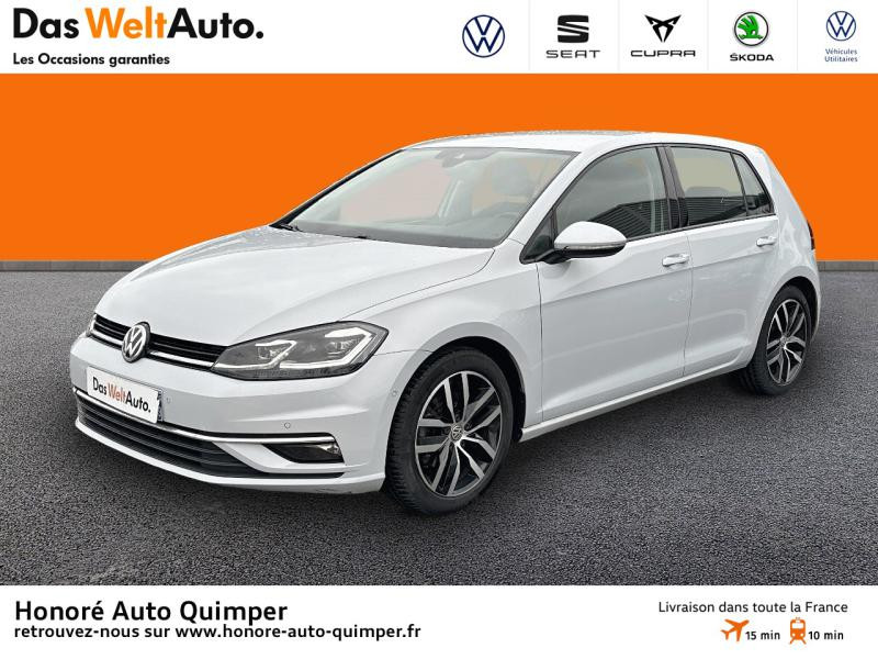Volkswagen Golf 2.0 TDI 150ch BlueMotion Technology FAP Carat DSG7 5p Diesel White Silver Occasion à vendre