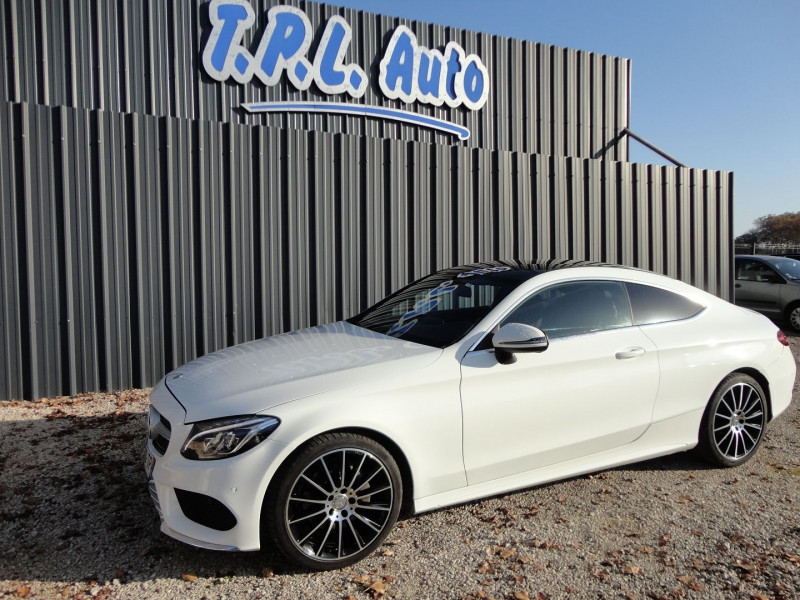 Mercedes-Benz CLASSE C COUPE 220 D 170CH AMG LINE 9G-TRONIC Diesel BLANC Occasion à vendre