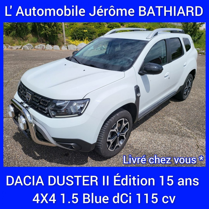 Dacia DUSTER 1.5 BLUE DCI 115CH 15 ANS 4X4 E6U Diesel BLANC Occasion à vendre
