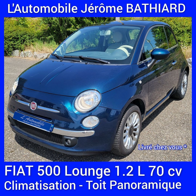 Fiat 500 1.2 8V 69CH LOUNGE Essence BLEU Occasion à vendre