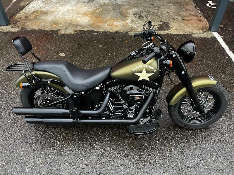 Harley-Davidson Slim S 110CI (1800CC) 1ERE MAINS Essence OLIVE GOLD DENIM Occasion à vendre