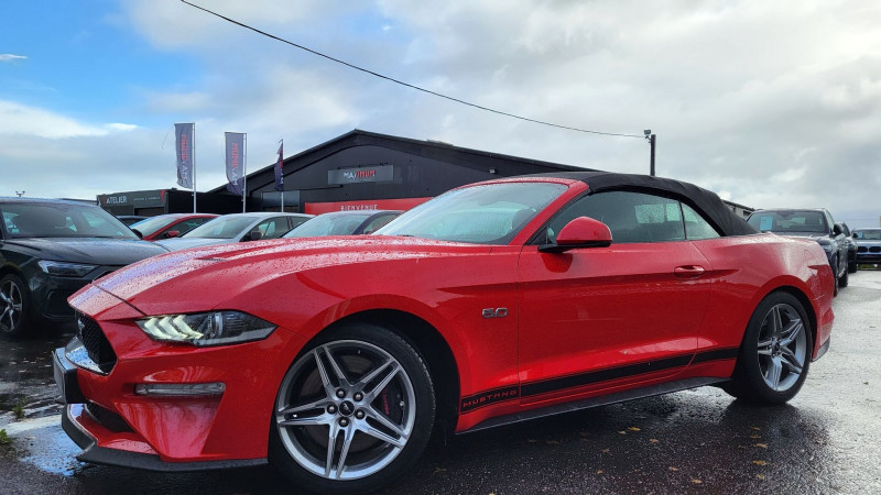 Ford MUSTANG CONVERTIBLE 5.0 V8 450CH GT BVA10 Essence ROUGE Occasion à vendre