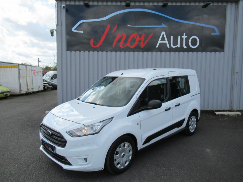 Ford TRANSIT CONNECT L1 1.5 TD 100CH STOP&START CABINE APPROFONDIE TREND Diesel BLANC Occasion à vendre