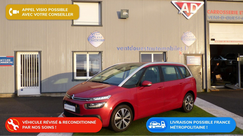 Citroen GRAND C4 SPACETOURER BLUEHDI 130CH S&S BUSINESS EAT8 E6.D-TEMP Diesel ROUGE RUBIS Occasion à vendre