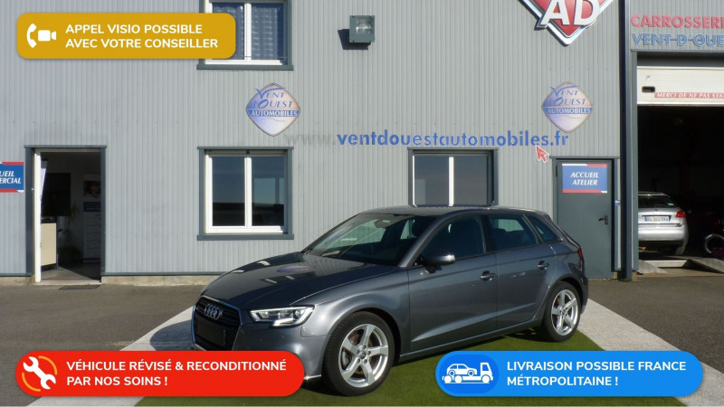 Audi A3 SPORTBACK 2.0 TDI 150CH SPORT 8CV Diesel GRIS Occasion à vendre