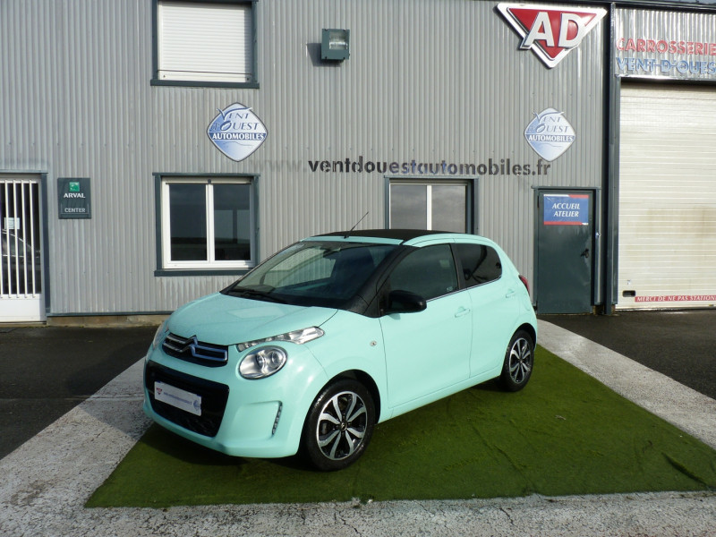 Photo 1 Citroen C1 AIRSCAPE VTI 72 SHINE 5P Essence VERT CLAIR METAL en vente chez Vent d'ouest automobiles Photo 1 de l'offre de CITROEN C1 AIRSCAPE VTI 72 SHINE 5P à 8990€ chez Vent d'ouest automobiles