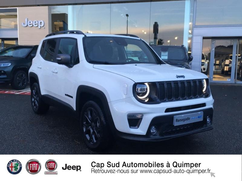Jeep Renegade 1.3 GSE T4 190ch 4xe 80th Anniversary AT6 MY21 Hybride rechargeable : Essence/Electrique Alpine White Occasion à vendre