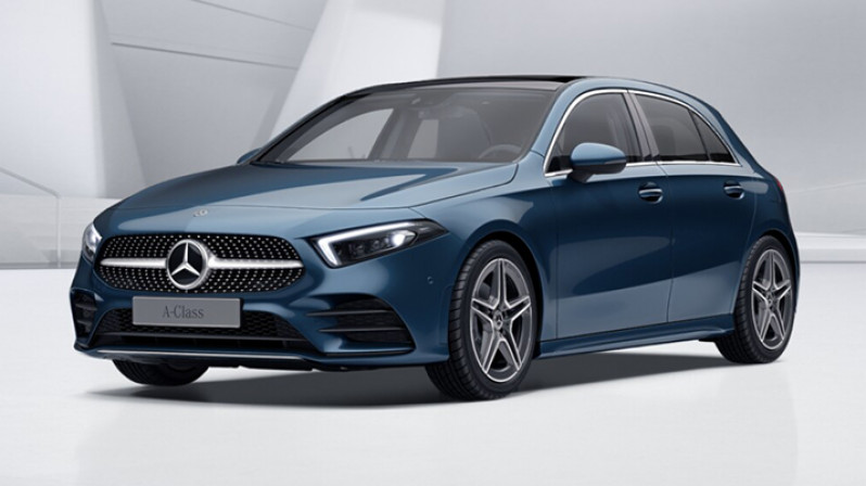 Mercedes-Benz CLASSE A 200D 150CV 8G-DCT AMG LINE + PACK AMG LINE + PACK PREMIUM Diesel BLEU DENIM Occasion à vendre