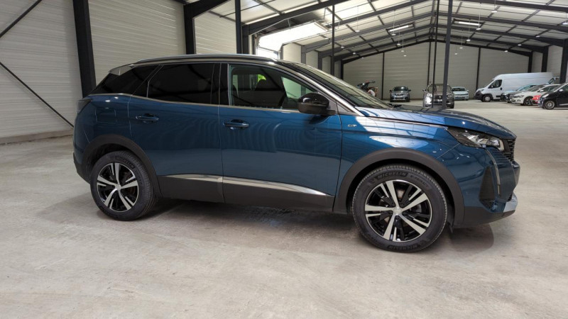 Peugeot 3008 1.2 PURETECH 130CV EAT8 GT + SIEGES CHAUFFANTS + HAYON MAINS LIBRES Essence BLEU CELEBES / TOIT NOIR Occasion à vendre