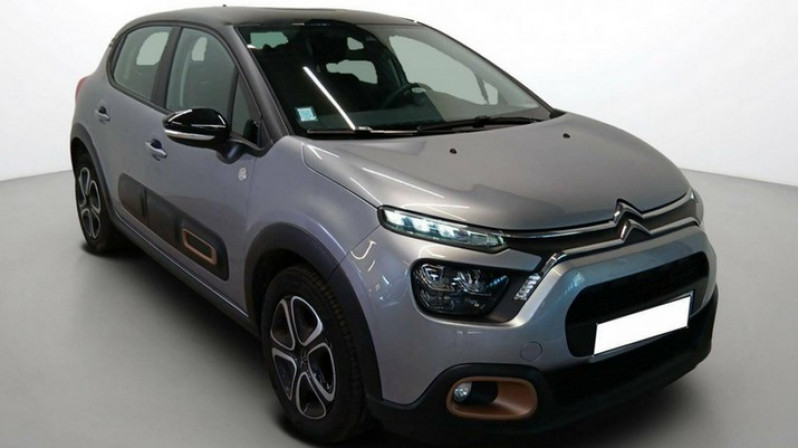 Citroen C3 1.2 PURETECH 110CV BVM6 C-SERIES + NAVI Essence GRIS ACIER / TOIT NOIR Occasion à vendre