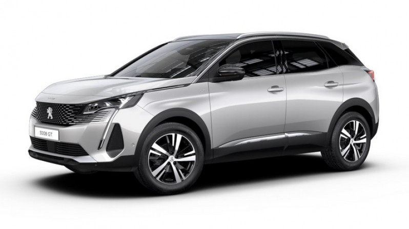 Peugeot 3008 1.2 PURETECH 130CV EAT8 GT + SIEGES CHAUFFANTS + HAYON MAINS LIBRES Essence BLANC NACRE / TOIT NOIR Occasion à vendre