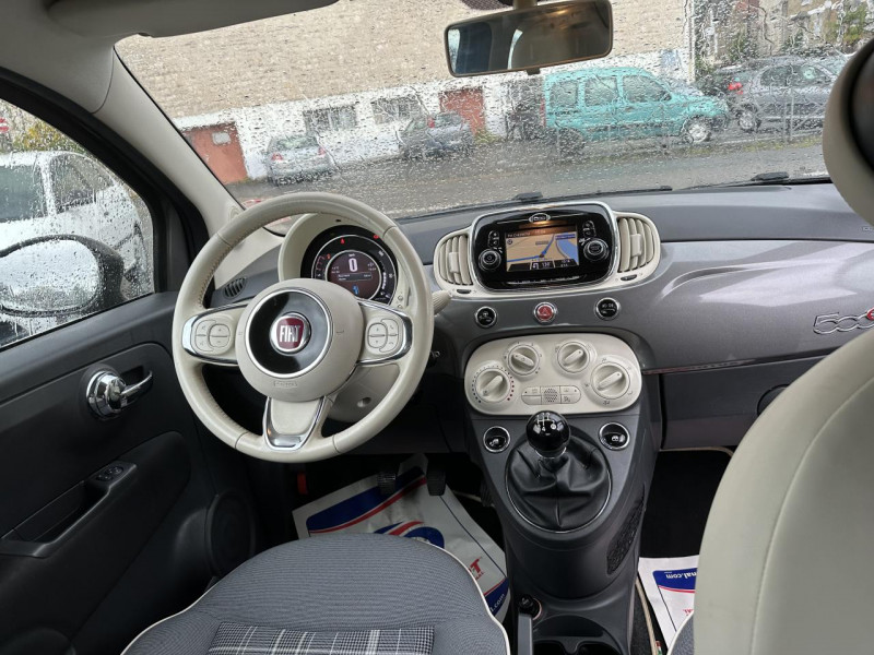 Photo 10 de l'offre de FIAT FIAT 500 CABRIOLET 1.2I - 69 LOUNGE GPS   CLIM à 11490€ chez Triplo auto