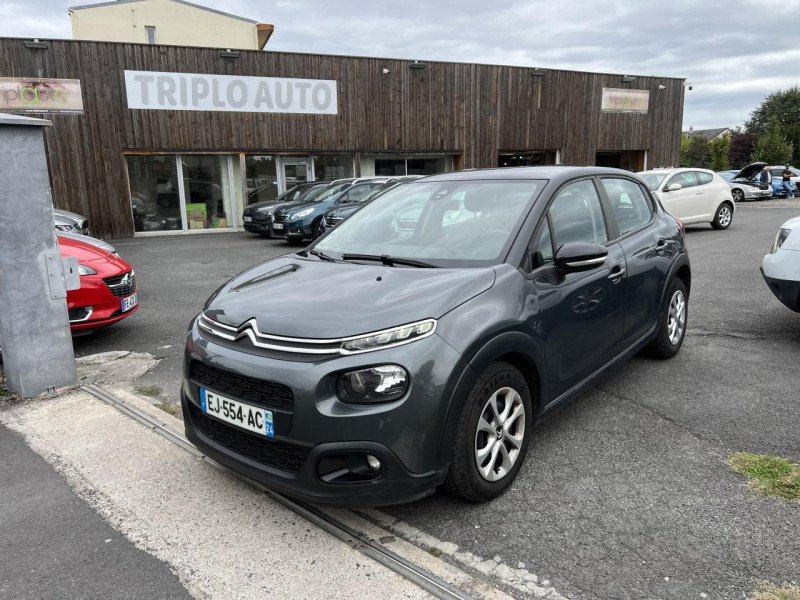 Citroen C3 1.6 BLUEHDI - 75 S&S FEEL   CLIM DIESEL GRIS FONCE Occasion à vendre