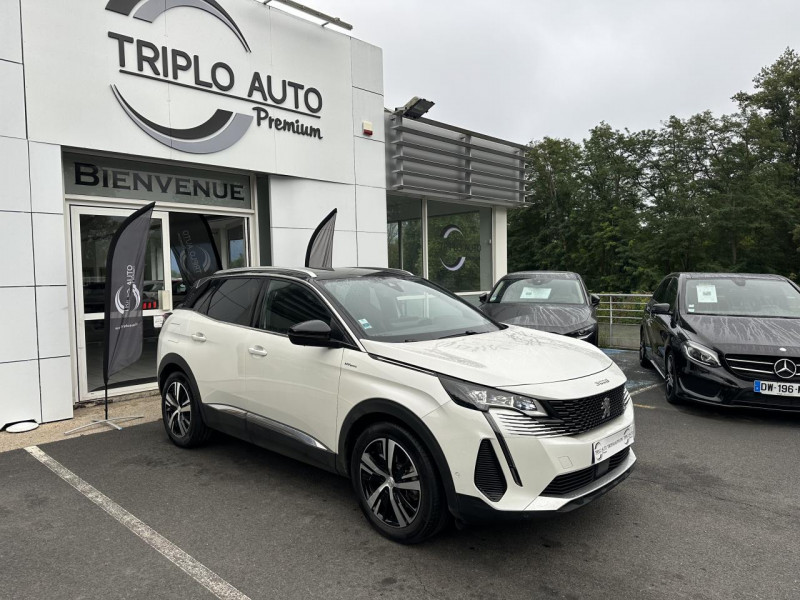 Peugeot 3008 HYBRID - 225 - BVA GT SUIVI PEUGEOT   GPS   CAMERA AR  Hybride BLANC Occasion à vendre