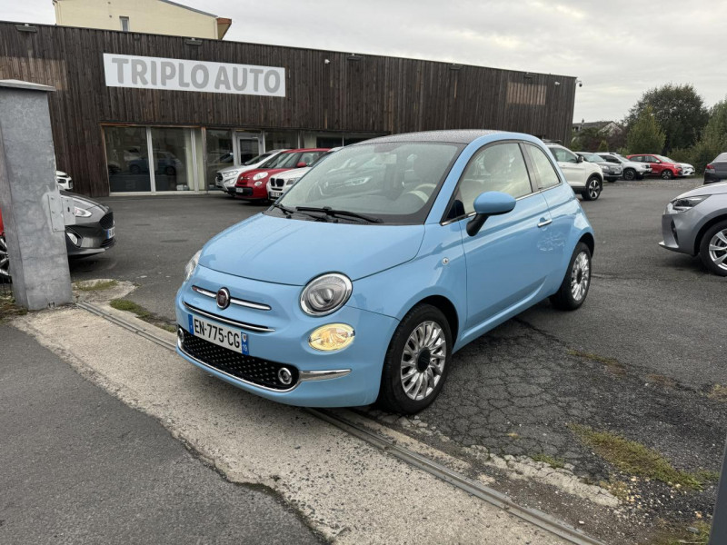 Fiat 500 1.3 MULTIJET 95 S&S LOUNGE CLIM   RADAR AR   TOIT PANORAMIQUE DIESEL BLEU CLAIR Occasion à vendre