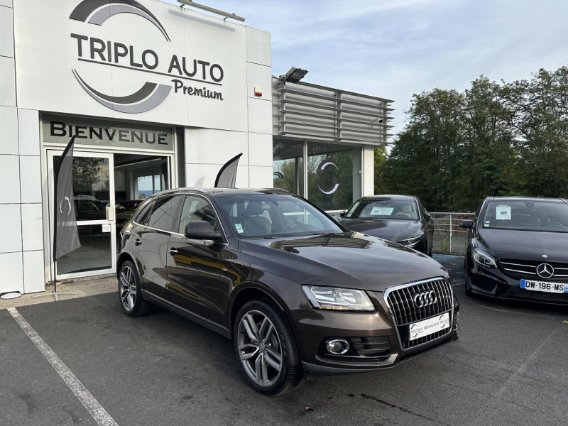 Audi Q5  QUATTRO 3.0 V6 - 258 - BV S-TRONIC S-LINE - GPS   RADAR AR DIESEL MARRON FONCE Occasion à vendre