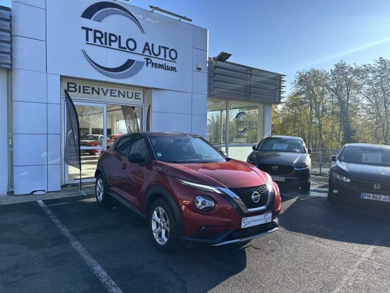 Nissan JUKE 1.0 DIG-T - 114 S&S N-DESIGN CARPLAY   CAMERA AR ESSENCE ROUGE FONCE Occasion à vendre