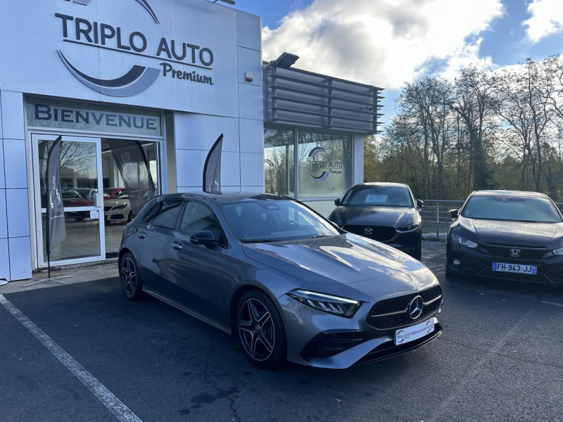 Mercedes-Benz CLASSE A A 200 D - BV 8G-DCT  AMG LINE SUIVI MERCEDES TOIT OUVRANT   GPS   CAMERA AR DIESEL GRIS FONCE Occasion à vendre