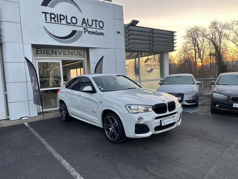 Bmw X4 XDRIVE 20D - BVA  M SPORT SUIVI COMPLET BMW   GPS   TOIT OUVRANT   CAMERA AV/AR DIESEL BLANC Occasion à vendre