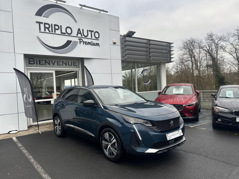 Peugeot 3008  HYBRID - 225 - BV E-EAT8 ALLURE PACK GPS   CARPLAY   CAMERA AR Hybride BLEU CLAIR Occasion à vendre