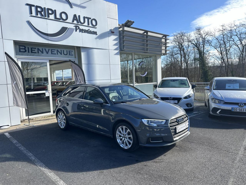 Audi A3 SPORTBACK 2.0 TDI - 150 - BV S-TRONIC 7 SPORTBACK DESIGN GPS   CAMERA AR   RADAR AV/AR DIESEL GRIS FONCE Occasion à vendre