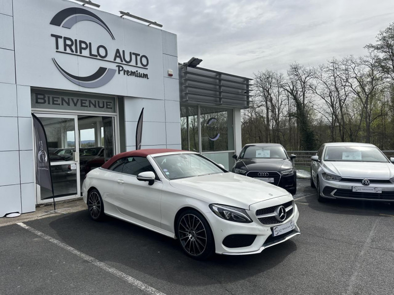 Mercedes-Benz CLASSE C CABRIOLET C 200 - BVA 9G-TRONIC  SPORTLINE - BVA GPS   CAMERA AR ESSENCE BLANC Occasion à vendre