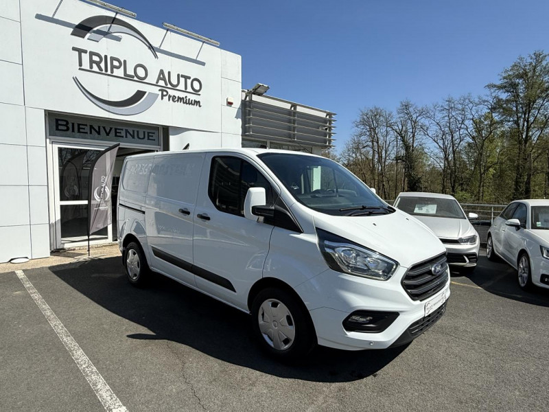 Ford TRANSIT CUSTOM 2.0 TDCI - 130 - BVA - TREND BUSINESS - TVA RECUPERABLE   CAMERA AR   CLIM DIESEL BLANC Occasion à vendre