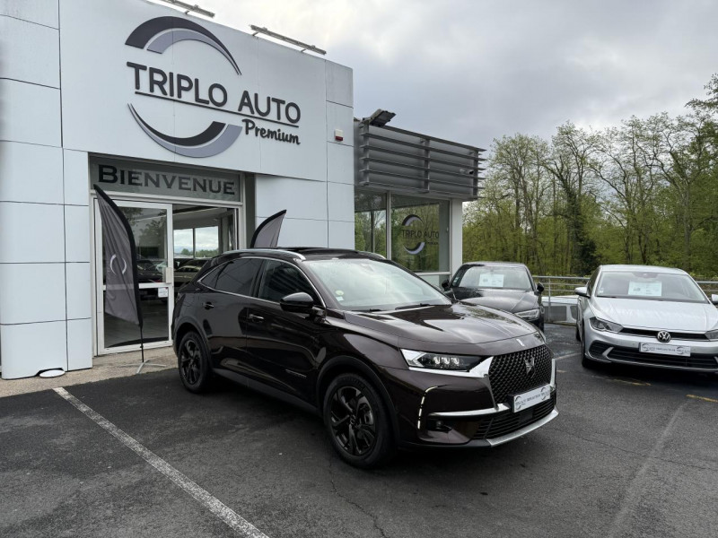 Ds DS 7 CROSSBACK DS7 CROSSBACK 2.0 BLUEHDI - 180 EAT8 - GRAND CHIC - GPS   CAMERA AR   TOIT OUVRANT   CARPLAY DIESEL MARRON FONCE Occasion à vendre