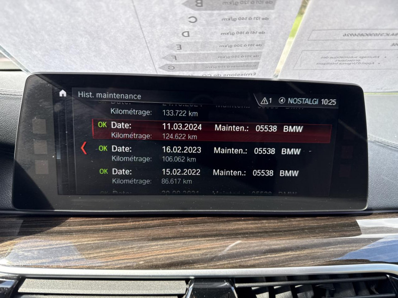 Photo 30 de l'offre de BMW SERIE 5 520D - BVA STEPTRONIC  G30 F90 SUIVI BMW LUXURY  - GPS   CAMERA AR à 23490€ chez Triplo auto