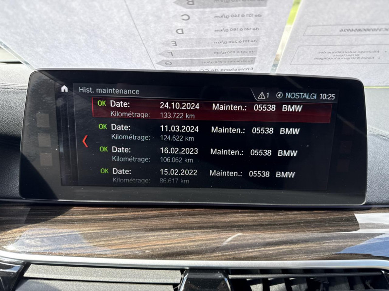 Photo 31 de l'offre de BMW SERIE 5 520D - BVA STEPTRONIC  G30 F90 SUIVI BMW LUXURY  - GPS   CAMERA AR à 23490€ chez Triplo auto