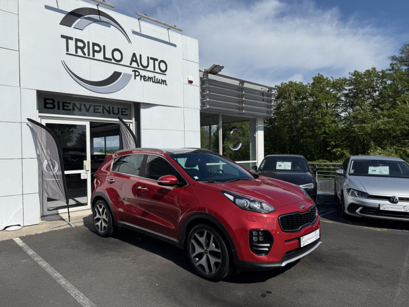 Kia SPORTAGE 1.7 CRDI - 141 - BV DCT - GT LINE PACK PREMIUM - TOIT OUVRANT   CAMERA AR   GPS DIESEL ROUGE FONCE Occasion à vendre