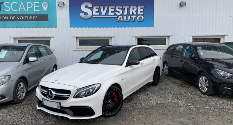 Mercedes-Benz CLASSE C BREAK C63 AMG S MCT C63S ENTRETIEN COMPLET MERCEDES Essence BLANC NACRÉE Occasion à vendre