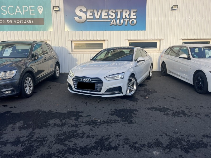 Audi A5 SPORTBACK 2.0 TFSI 190CH S LINE S TRONIC 7 Essence BLANC Occasion à vendre