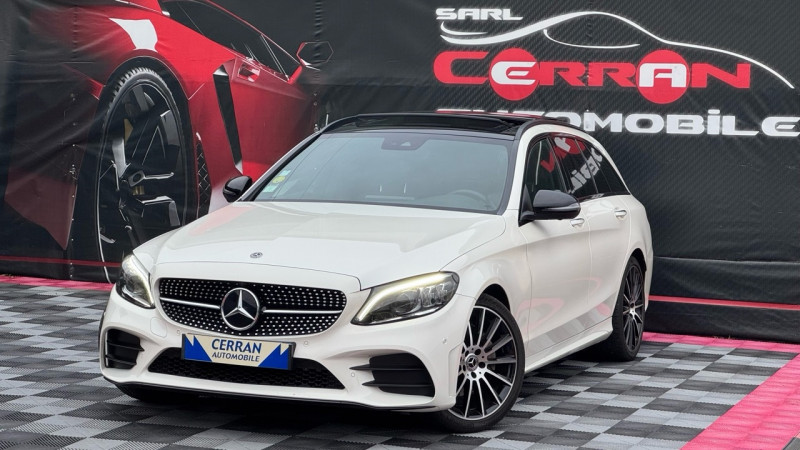 Mercedes-Benz CLASSE C BREAK 220 D 194CH AMG LINE 9G-TRONIC Diesel BLANC Occasion à vendre