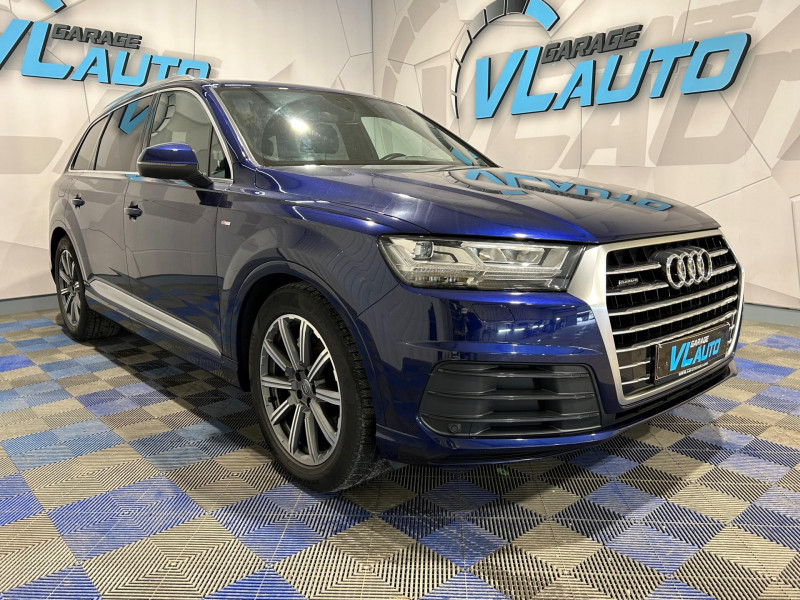 Audi Q7  Quattro 3.0 V6 TDI clean diesel - 272 - BVA Tiptronic - 7 places Avus Extended  DIESEL bleu Occasion à vendre