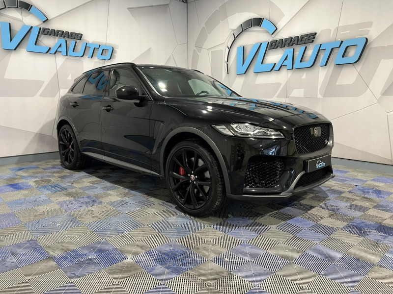 Jaguar F-PACE V8 - 550 Supercharged AWD BVA8 SVR ESSENCE Noir métallisé Occasion à vendre