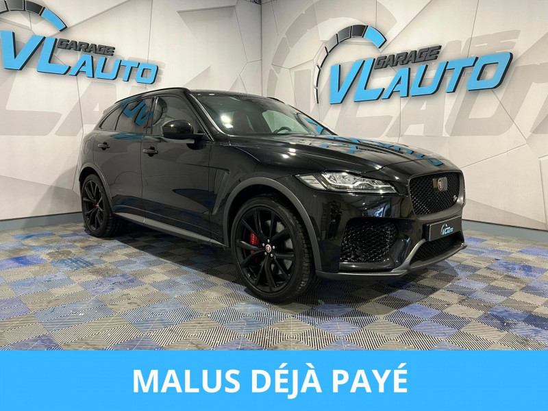 Jaguar F-PACE V8 - 550 Supercharged AWD BVA8 SVR ESSENCE Noir métallisé Occasion à vendre