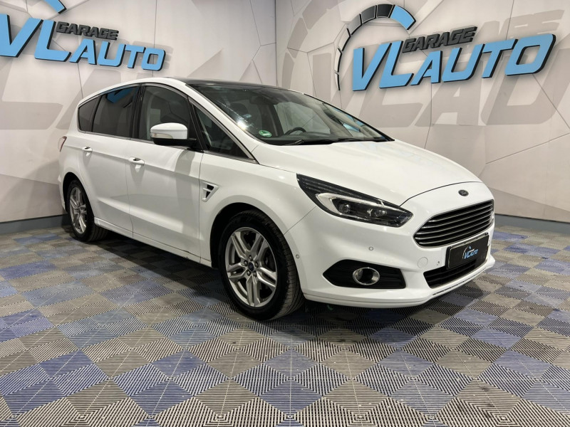 Ford S-MAX  2.0 TDCi 150 S&S Titanium Powershift BVA 7 Places DIESEL Blanc Occasion à vendre