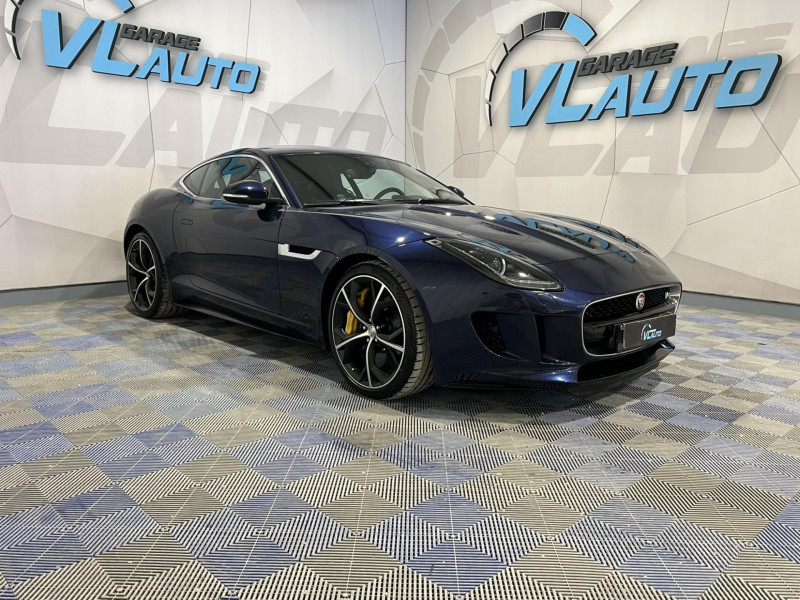 Jaguar F-TYPE COUPE V8 R 5.0 550 Suralimenté BVA ESSENCE Bleu Occasion à vendre