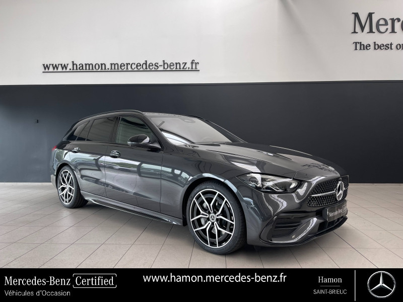 Mercedes-Benz Classe C Break 200 d 163ch AMG Line Diesel/Micro-Hybride Gris graphite Occasion à vendre
