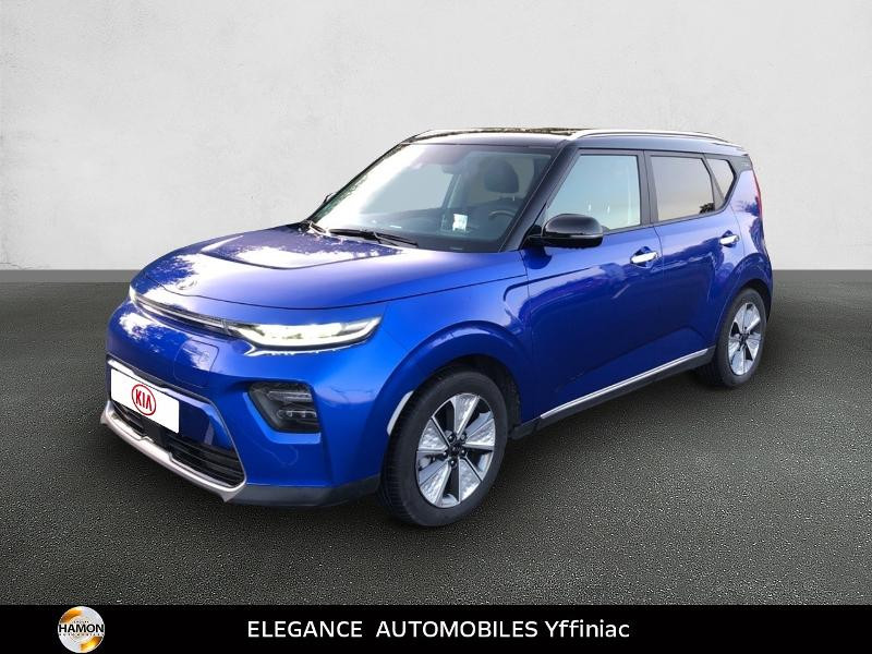 Kia e-Soul Design 204ch MY22 Electrique Bleu Neptune métal+Toit Noir Abyssinie Occasion à vendre