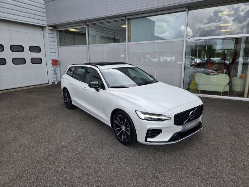 Volvo V60 (2) PHEV T6 400 Geartronic 8 Plus Dark Hybride Blanc Occasion à vendre