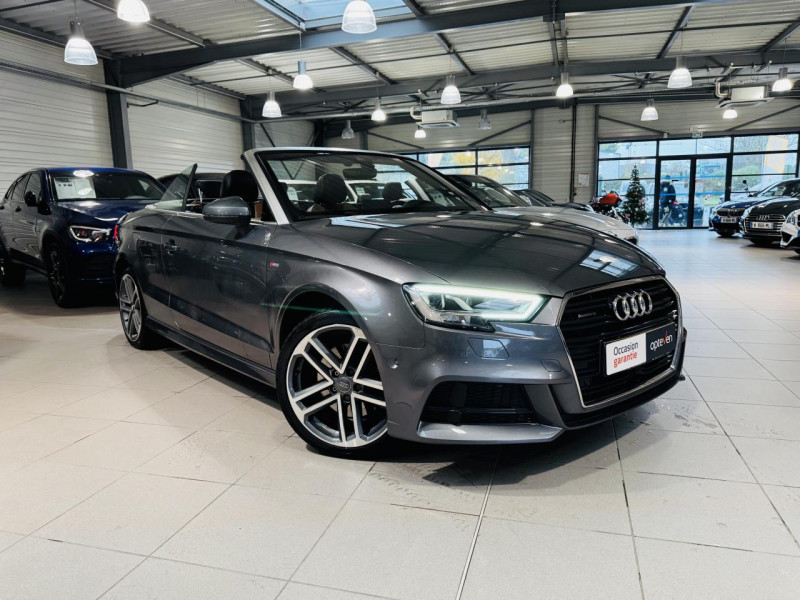 Audi A3 CABRIOLET 2.0 TFSI 190 S tronic 7 Quattro S Line ESSENCE Monsoon Gray Metallic Occasion à vendre